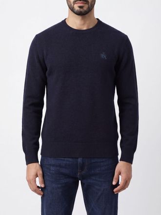 Baracuta Long-Sleeved Crewneck Cotton Jumper with a Tone-on-Tone Logo