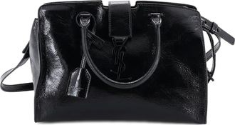 Saint Laurent Monogram Cabas Patent Baby satchel - Zwart