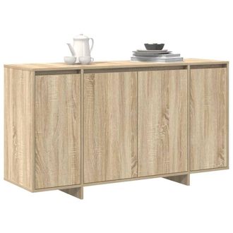 Berkfield Home Oak Sideboard Sonoma oak Engineered wood 135 x 41 x 75 cm in Light Tan