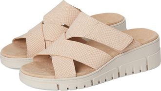 Vionic Uptown Sunset Womens Wedge Shoes Cameo Rose Nubuck : 9.5 M, Leather