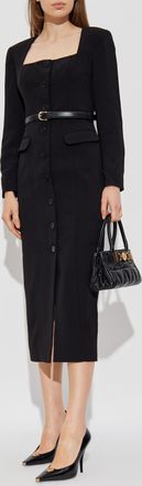 Self Portrait Dress With Button Fastening, Womens, Black