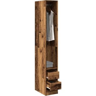 vidaXL Vidaxl - Armadio Legno Antico 30x50x200 cm in Legno Multistrato