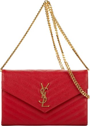 Saint Laurent Borsa a spalla trapuntata - Rosso