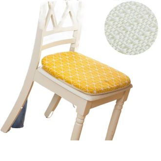 OEM Coj&iacute;n Para Silla De Mesa De Comedor, Coj&iacute;n Grueso Antideslizante Para Silla De Hogar, Extra&iacute;ble Y Lavable Con Correas - Amarillo