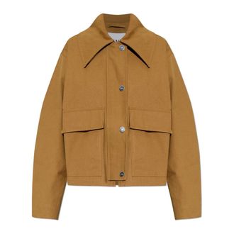 Ganni Oversize Jacket - female - Ganni - Light Jackets - Brown - XS/S - Jackets