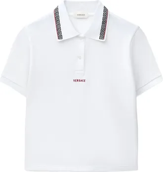 Versace Embroidered-logo Cotton Piqu&eacute; Polo