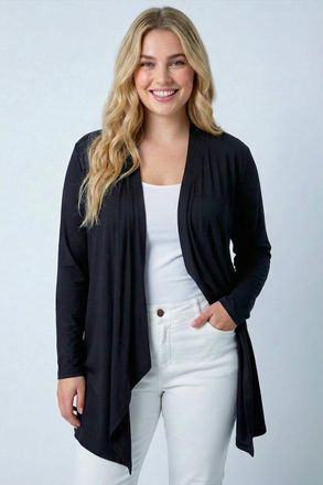 Roman Waterfall Front Jersey Cardigan