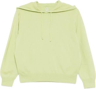 Teddy Cashmere Felpa con cappuccio e logo - Verde