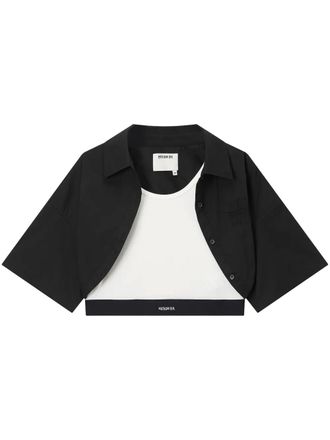 Musium Div. layered top - women - Polyamide/Cotton - S - Black