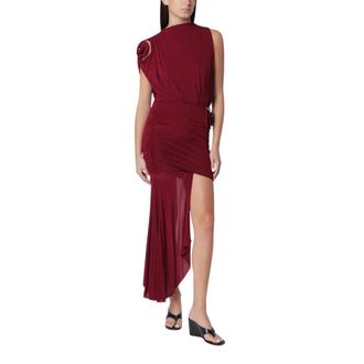 CHRISTOPHER ESBER Aurelia Sculpted Spiral Cascade Mini Jurk - Dames - Jurken - Rood - Maat: S Viscose