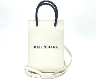 Balenciaga White Leather Tote Bag (Pre-Owned)