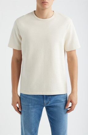 Frame Denim Jacquard Stripe T-Shirt in Cream at Nordstrom, Size Xx-Large