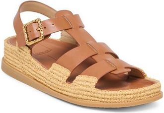 Dolce Vita Shenna Slingback Platform Sandal in Saddle Leather at Nordstrom, Size 6.5