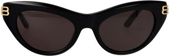 Balenciaga Bb 0466S Zonnebrillen - Dames - Zonnebrillen - Zwart - 55 MM - Nylon - Accessoires
