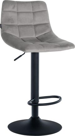 Clp Taburete De Bar Jerry En Terciopelo Gris Negro