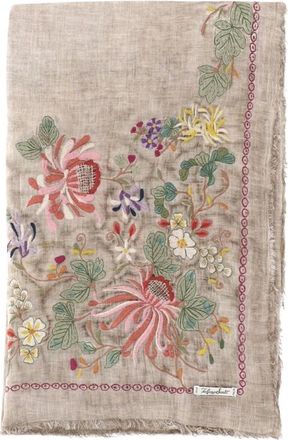 Faliero Sarti Scarves, female, Beige, Size: ONE SIZE Gerbera Scarf