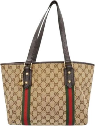 Gucci Pre-owned Tote Bags, female, Beige, Size: ONE SIZE Pre-owned Tote bag