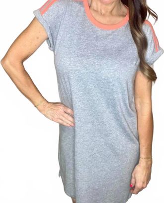 Chaser T-Shirt Mini Dress In Streaky Grey