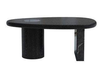 VENTE-UNIQUE.COM Mesa de centro efecto madera negro