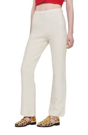 Sandro Kassim Tweed Trousers in Ecru at Nordstrom Rack, Size 10 Us / 42 Eu