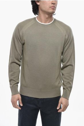Paolo Pecora Lightweight Virgin Wool Crewneck Sweater size Xl