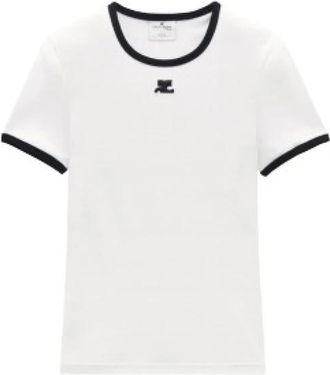 Courr&egrave;ges T-shirt - Dames - T-shirts - Wit - XS - Tops