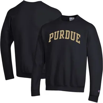 Champion Mens Champion Black Purdue Boilermakers Basic Arch Fleece Pullover Sweatshirt at Nordstrom, Size Xx-Large