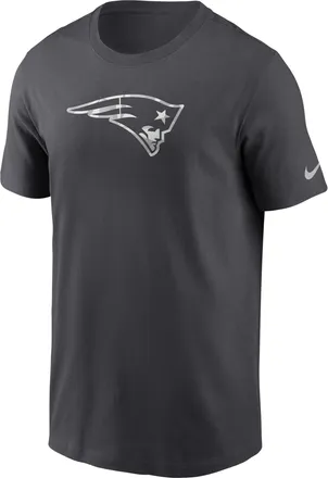 Nike New England Patriots Fractal Logo Nike Mens NFL T-Shirt in Grey | NP9906F8K-XER