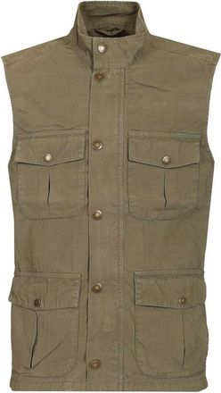 Barbour Corbridge Cotton Vest - Heren - Bodywarmers - Groen - M - Katoen - Jassen