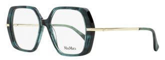 Max Mara Womens Geometric Eyeglasses MM5175 098 Green Melange 52mm