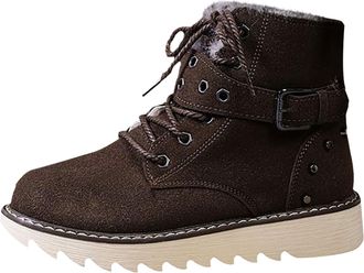 Generic Winter Waterproof Boots for Women Thickened Warm Cotton Boot Size 5 Boots Coffee