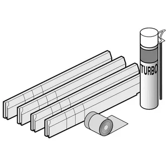 Villeroy & Boch Futurion Flat installatieset v kleine maten douchebakken hoogte verstelbaar van 135 155mm v douchebakken van 90x80cm - tot 100x100cm