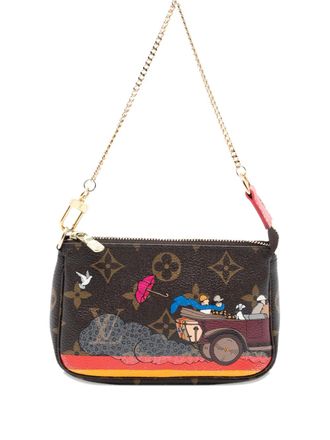 Louis Vuitton 2015 Monogram Evasion Illustre Mini Pochette Accessories handbag - Bruin