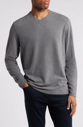 Johnston & Murphy V-Neck T-Shirt in Gray at Nordstrom, Size Small