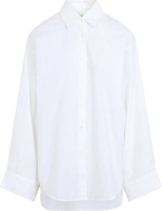 Frankie Shop Tila Wijde Mouw Shirt - Dames - Overhemden - Wit - XS - Katoen - Overhemden