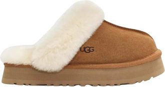 UGG Ugg, Schoenen, Dames, Bruin, 39 EU, Polyester, Disquette Slipper