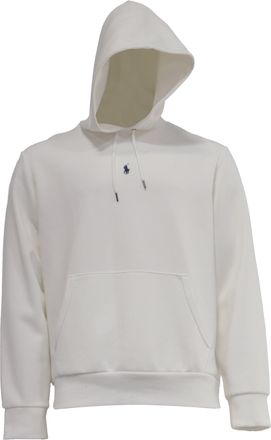 Ralph Lauren Polo Ralph Lauren Logo Embroidered Hoodie in White Cotton