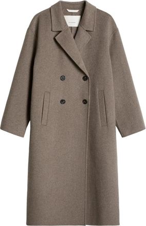 Marc O'Polo Dubbele-breasted wollen jas - Dames - Mantel - Bruin - L - Wol - Jassen