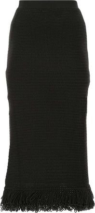 Bottega Veneta Womens Dark Brown Cotton Skirt 2113 Exterior: Gonne