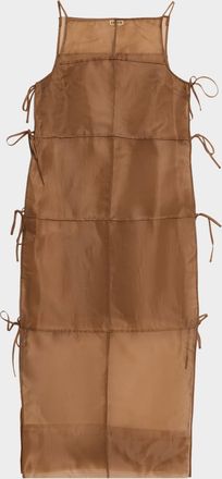 Staud Chandler Paneled Sheer Maxi Dress