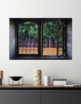 Queence Wandsticker »Bäume« Wandsticker, Wandbild, selbstklebend, 3D, Fenster