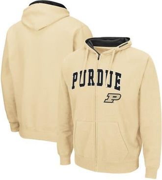 Colosseum Mens Colosseum Gold Purdue Boilermakers Arch & Logo 3.0 Full-Zip Hoodie at Nordstrom, Size Xx-Large