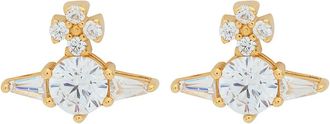Vivienne Westwood Ofelia orb Sterling Silver Stud Earrings - Gold - One Size