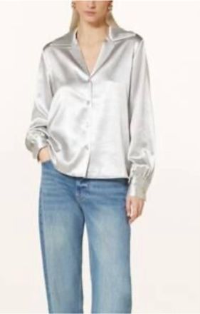 Bella Dahl Silver Button Up Shirt