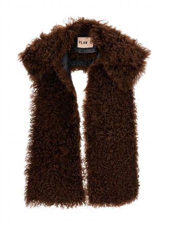 Plan C Womens Fur Collar Wrap