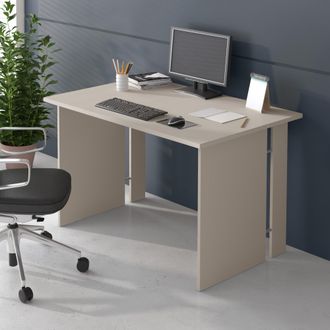 Dmora Escritorio Runin, Un Estante, Tablero De Madera Nobilitada, Color Beige, 119x78x75h Cm Beige