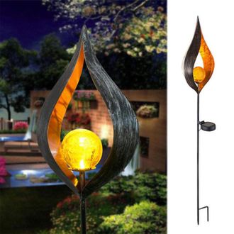 OEM L&aacute;mpara Solar De Llama De Hierro Para C&eacute;sped Y Jard&iacute;n, Linterna Led, Llama Paisaj&iacute;stica N.&deg; 3