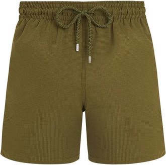 Vilebrequin Micro-Geperforeerde Ultralichte en Opvouwbare Zwemshorts Effen - Heren - Strandmode - Groen - L - Polyester - Badmode