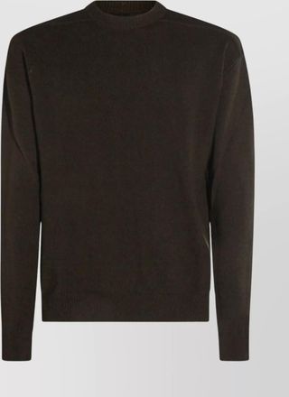 Rick Owens ribbed crewneck sweater with long sleeves