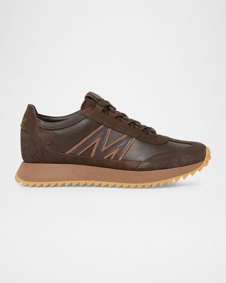 Moncler Men & apos;s Pacey2 Suede & Nubuck Low-Top Sneakers